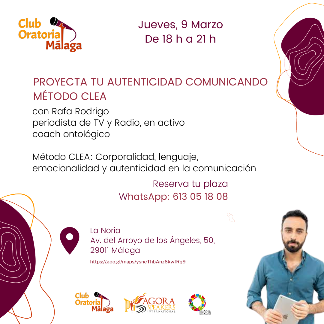 Proyecta tu autenticidad comunicando. Método CLEA Taller de comunicación y oratoria